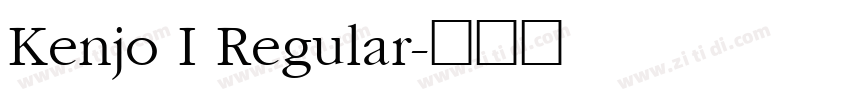 Kenjo I Regular字体转换